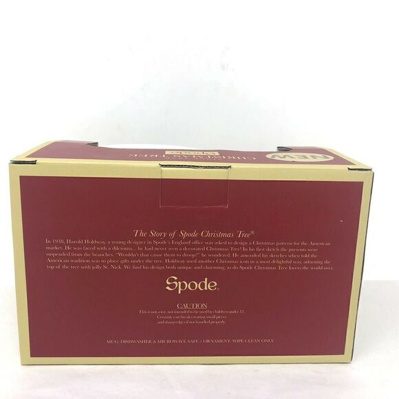 NEW Spode Christmas Tree Holiday Mug and Ceramic Puppy in Boot Ornament Set - Picture 5 of 7